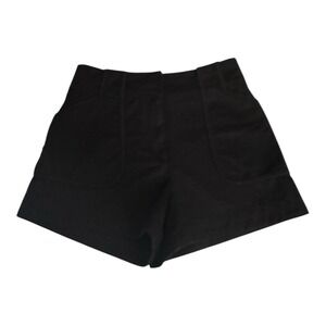 Derek Lam 10 Crosby Womens Cotton Blend Pocket Zip Front Shorts Black Size‎ M